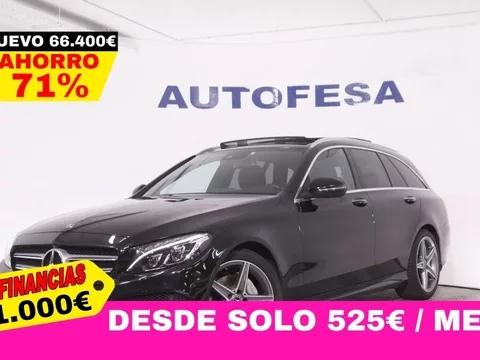 MERCEDES-BENZ Clase C CLASE C CLASE C C220D ESTATE AMG LINE AUTO 170CV 5P # CUERO, TECHO ELEC DOBLE, NAVY, PARKTRONIC