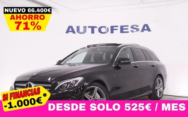 MERCEDES-BENZ Clase C CLASE C CLASE C C220D ESTATE AMG LINE AUTO 170CV 5P # CUERO, TECHO ELEC DOBLE, NAVY, PARKTRONIC