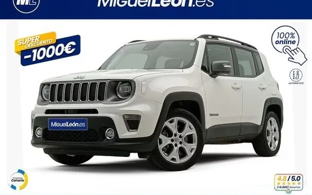 JEEP Renegade Limited 1.3 PHEV 140kW (190CV) AT AWD - 16985€ en Las palmas de gran canaria