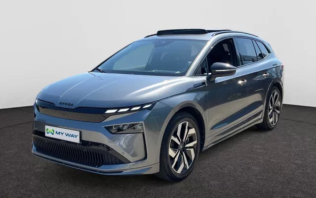 SKODA Enyaq SPORTLINE🏁 82KWH🔋 285PK⚡ CANTON🔊 PANODAK MASSAGEZETEL TREKHAAK 360°CAM CARPLAY LED MATRIX