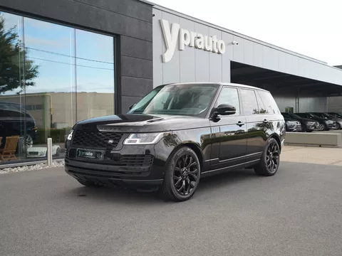 LAND ROVER RANGE ROVER 3.0 SDV6 VOGUE Full Black Lichte vracht mogelijk Panorama Verwarmde Gekoelde zetels 21″Alu Trekhaak ACC AppleAndroid Memory GPS Camera Meridian sound Blind Spot