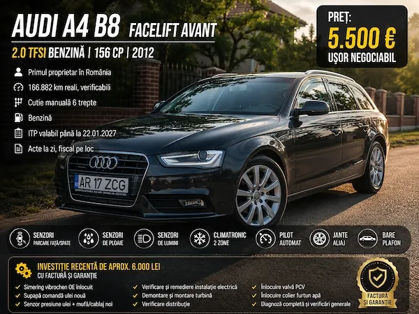 Audi A4 B8.5 1.8 Tfsi 170cp