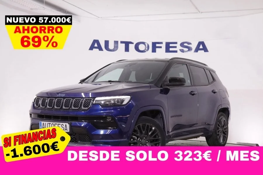JEEP Compass COMPASS 4Xe 1.3 PHEV S AWD AUTO 240CV 5P #IVA DEDUCIBLE,CUERO,NAVY